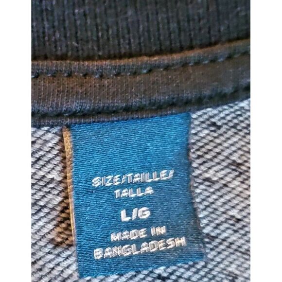 Perry Ellis Men's LG Polo Shirt Black/ White Dobby Pattern Metal Zip Pull - Picture 11 of 15